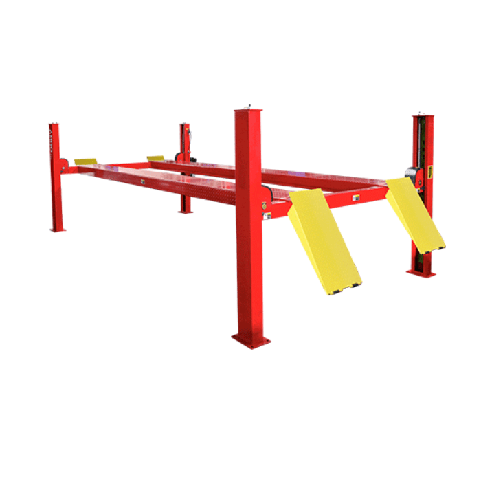 AMGO Commercial 4-Post Lift – 14,000 lb Capacity, Extra-Long Runways | PRO-14E