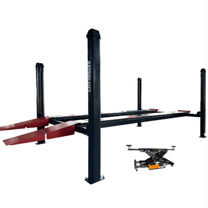 Katool 4-Post Alignment Lift - 12,000lb Capacity. Rolling Jack Included | KT-4H120X