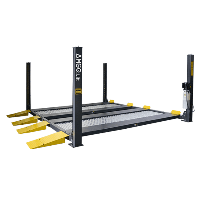 AMGO Double Wide 4-post lift – 9,000 lb Capacity | 409-DP