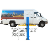 Atlas Commercial Grade Baseplate 2-Post Lift - 10,000 lb Capacity | BP10000X