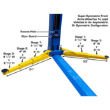 Atlas Commercial Grade Baseplate 2-Post Lift - 10,000 lb Capacity | BP10000X