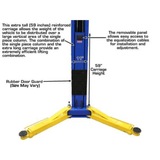 Atlas Commercial Grade Extra Tall 2-Post Lift - 10,000 lb Capacity | OHX10000X