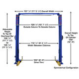Atlas Platinum ALI Certified Overhead 2-Post Lift - 10,000 lb Capacity | PVL10