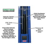 Atlas Commercial Grade Extra Tall 2-Post Lift - 10,000 lb Capacity | OHX10000X