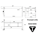 Triumph Heavy-Duty 10,000 lb 4 Post Lift | NOS10000