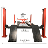 Katool 4-Post Alignment Lift - 15,000lb Capacity. Rolling Jack Included | KT-4H150