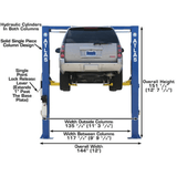 Atlas Commercial Grade Extra Tall 2-Post Lift - 10,000 lb Capacity | OHX10000X
