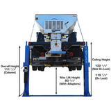 Atlas Commercial Grade Baseplate 2-Post Lift - 12,000 lb Capacity | BP12000X