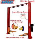 Katool Two Post Clear-floor Vehicle Lift - 12,000 lb Capacity | KT-M120