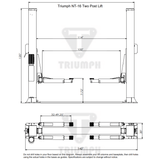 Triumph 16,000 lb Two Post Vehicle Auto Lift | NT-16