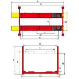 AMGO 4-Post Alignment Lift – 14,000 lb Capacity | PRO-14A