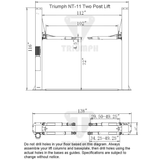 Triumph 11,000 lb Two Post Car Lift | NT-11