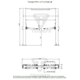 Triumph 11,000 lb Two Post Overhead Auto Lift | NTO-11A