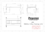 Daytona LFPP9 9,000 lb Four Post Parking Lift