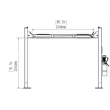 Katool 4 Post Vehicle Lift - 11,000lb Capacity | KT-4H110